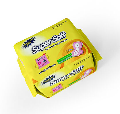 سعر جيد High Quality and Low Price Daily Breathable Polymer Absorbent Material Blue Print Ladies Sanitary Napkin Pads الانترنت